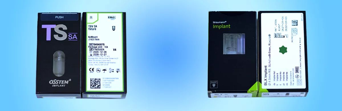 Orijinal implant bileşenleri ve sertifika belgesi